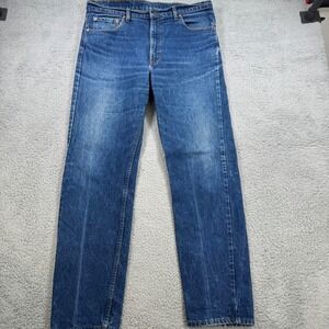 Levi Strauss Co 505 Jeans Mens 36x31 Blue‎ Wash Straight Fit Denim Pants VTG